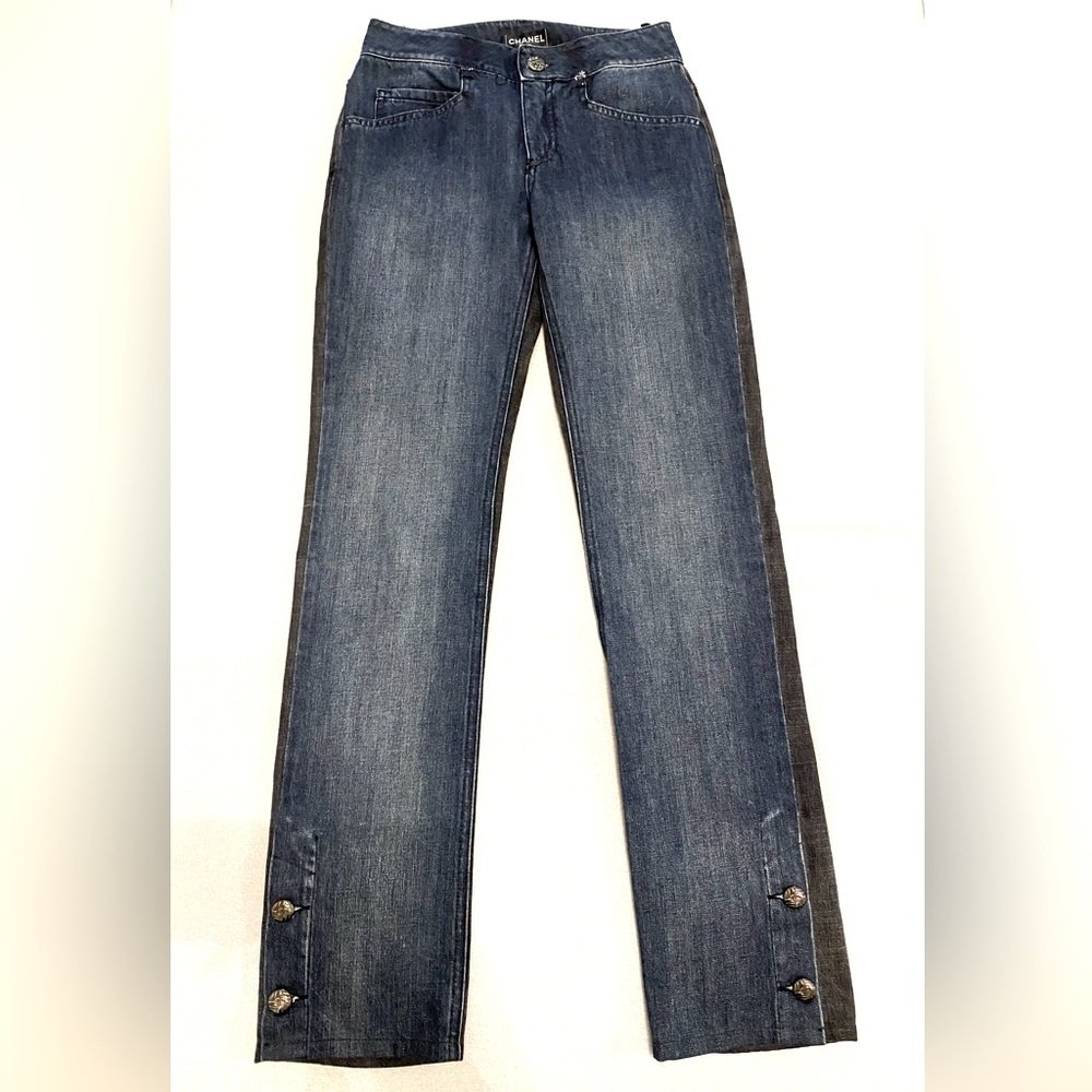 Chanel Denim With CC Logo Buttons